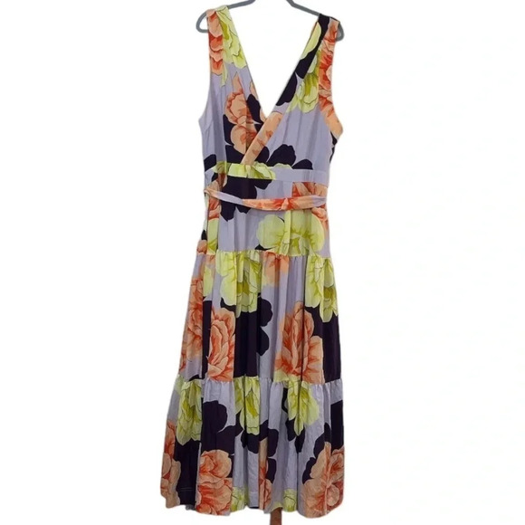 Anthropologie Maeve NEW Floral Wrap Maxi Dress 26W - Picture 4 of 14